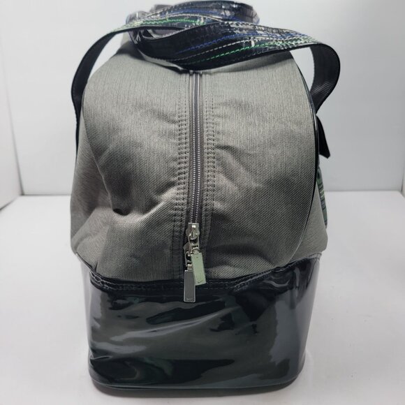 Nike Plaid Patent Gray With Black Accent Duffle Bag - Picture 4 of 10
